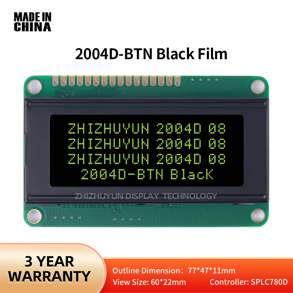 Btn Black Film Yellow Characters Splc780D Led Ad Alta Luminosità Scheda Pcd Dedicata 2004D Lcm Modulo Display Dot Matrix