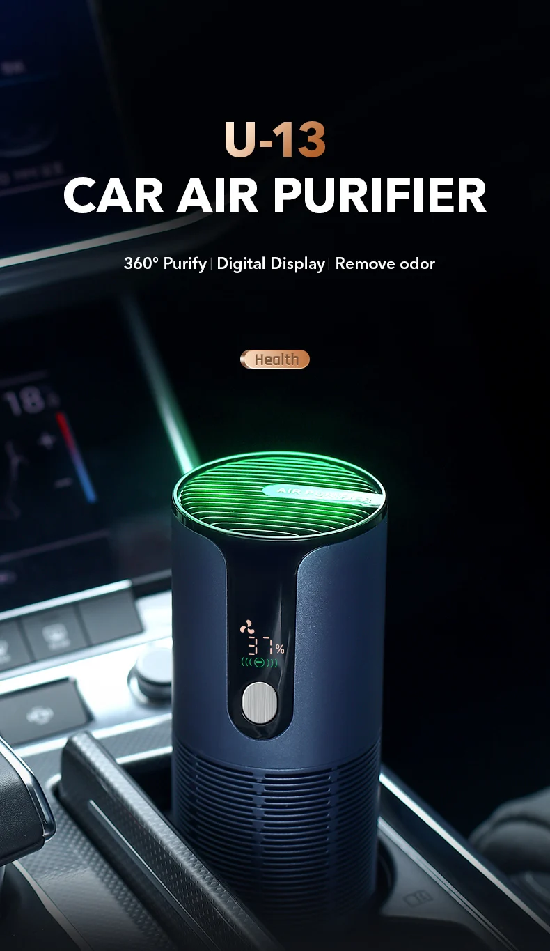Description Picture 2 of itemCar Air Purifier Room Deodorizer Negative Ion Remover Smoke Filter Portable Air Cleaner Freshener Remover Odor Air Cleaner