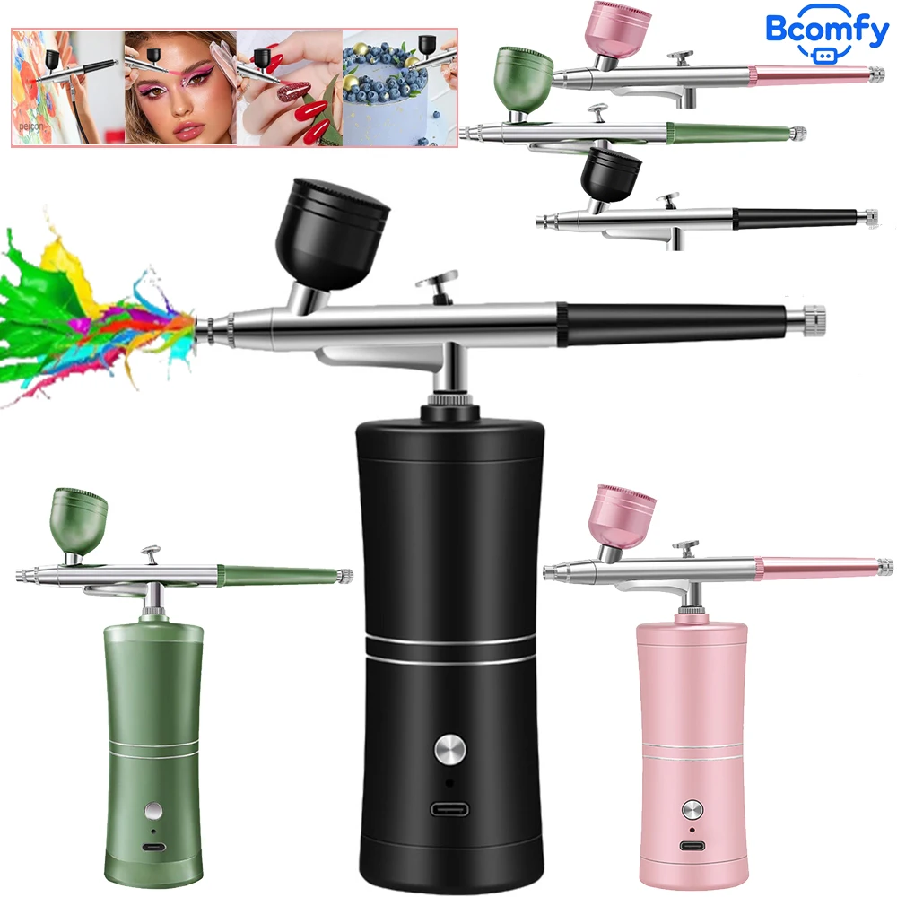 Aerógrafo para uñas con compresor, Mini aerógrafo recargable con ...