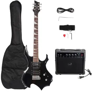Flame Shaped  Guitar Starter Kit, w/Guitar Bag 20W AMP 1