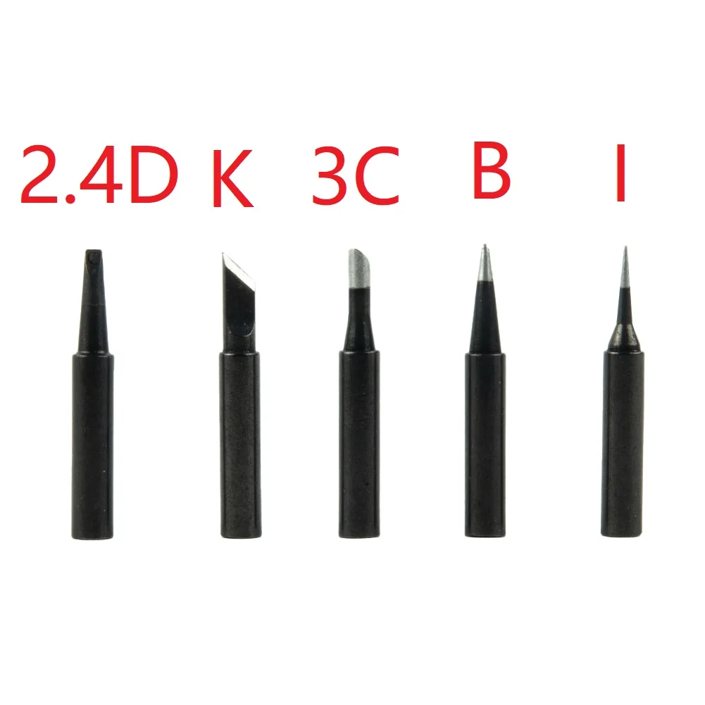 

5PCS/set Copper Lead-free Soldering Iron Tips I/K/B/3C/2.4D 936 937 938 For Soldering Station Iron Welding Tip Head Soldering