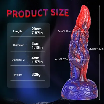 8.1in Monster Realistic Dildo With Strong Suction Cup Basilisk Silicone Dildo Dragon Anal Dildo Vaginal G Spot Sex Toy For Women 6