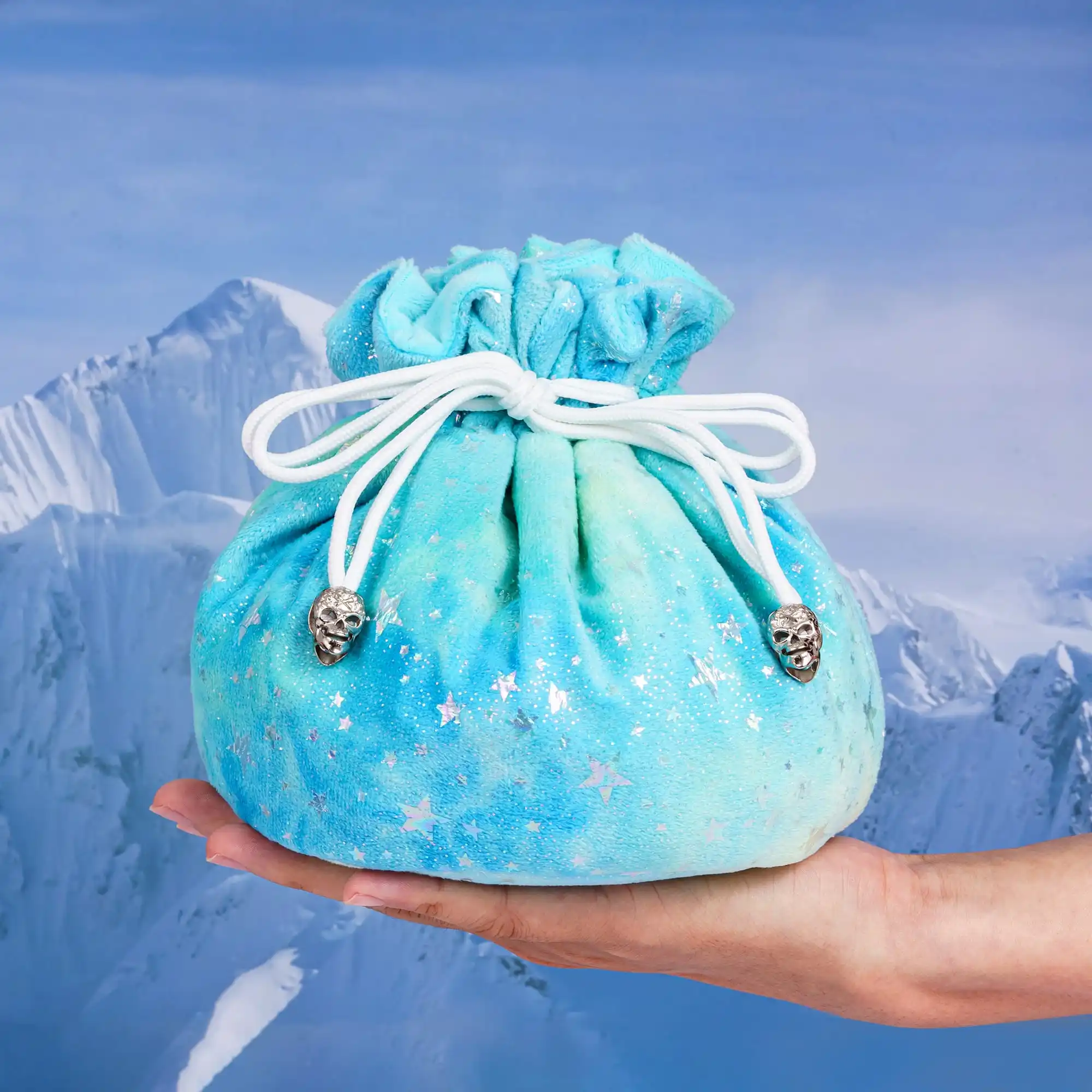 New Drawstring Dice Bag Flannelette Double-Layer Storage Bag Round Bottom Big Pouch for Packing Gift RPG Dice Board Game dice bag