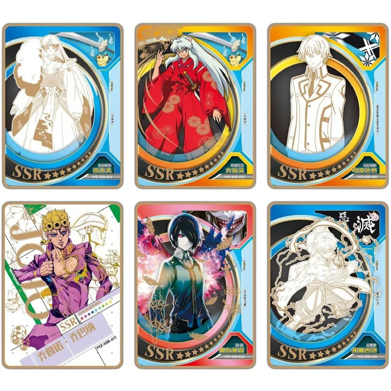 Metaverse Hot Blooded Anime Popular Character Assembly Collection Card Anime Peripheral Limited MR Metal Card Toy Children Gift 5