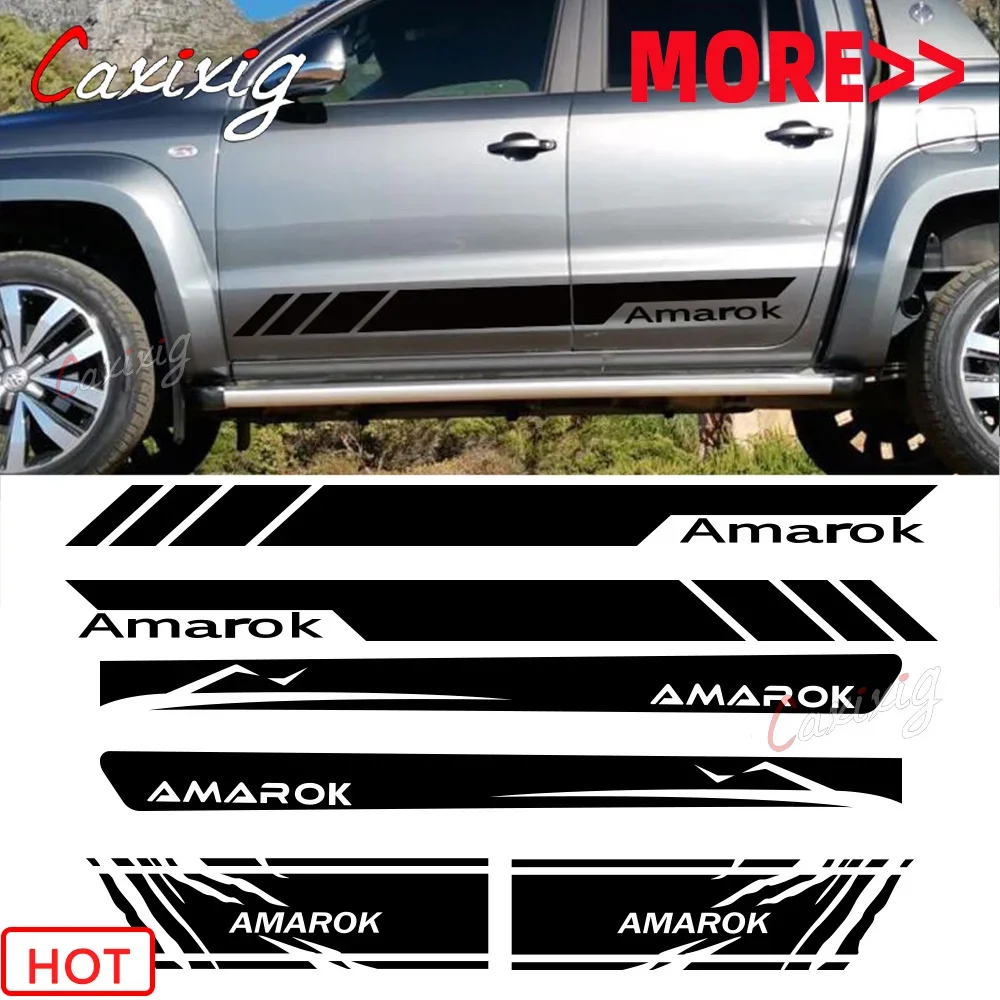 Adesivi Laterali Del Corpo Per Vw Volkswagen Amarok Truck Body Hood Decor Decalcomanie Trunk Vinyl Covers Auto Tuning Accessori Fai Da Te