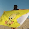 Yellow Cartoon T-Tweetys Bird Beach Towels Shower Towel Sauna Travel Spa Microfiber Quick Dry Gym Accessories Cute Room Decor 4