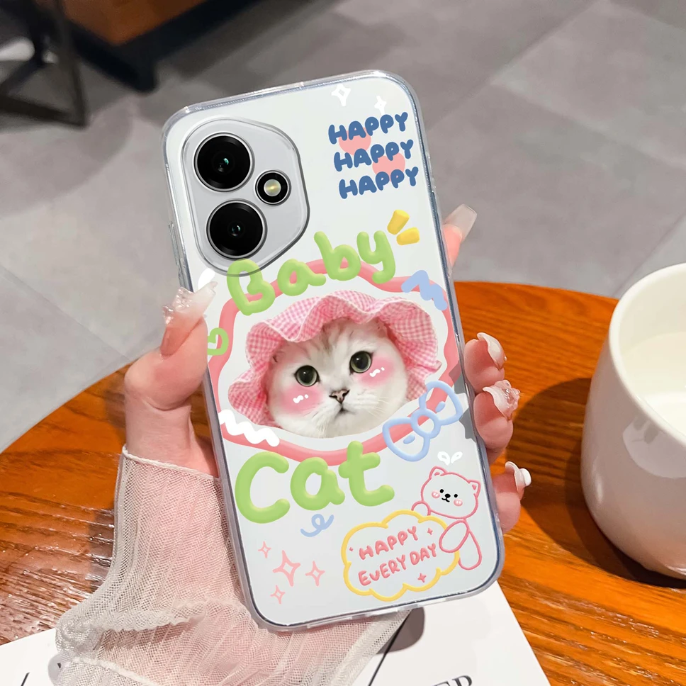 Elegant Floral Transparent Shockproof Phone Case - Soft TPU Silicone Back Cover
