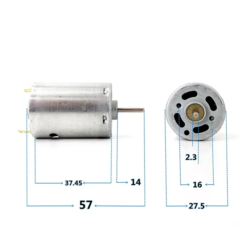 Mabuchi RS-385PH-2075 미니 385 모터 DC 6V-12V 11800RPM 고속 카본 브러시 마이크로 27.5mm 전기 모터 DIY 가전 제품