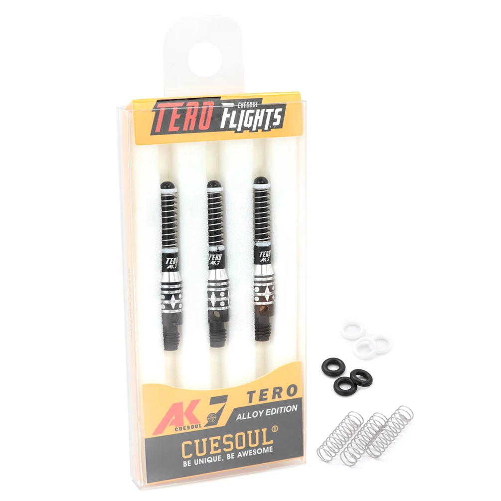 CUESOUL TERO AK7 Carbon Fiber Dart Shafts - Set Of 3 With Built-in Spring For Telescopic & Rotating Action