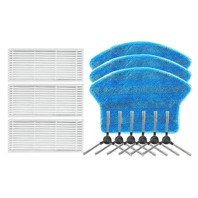 For Midea I2 VCR03 Spare Parts Home Accessories Hepa Filter Side Brush Mop Rag Kit Sweeping Robot Vacuum Cleaner