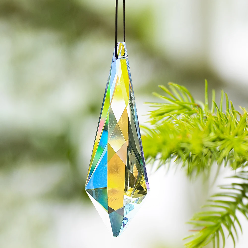 120mm Crystal Long Arrow Pendant Suncatcher For Lighting Festival Balcony Christmas sun catcher crystal pendant sun catchers window ornament
