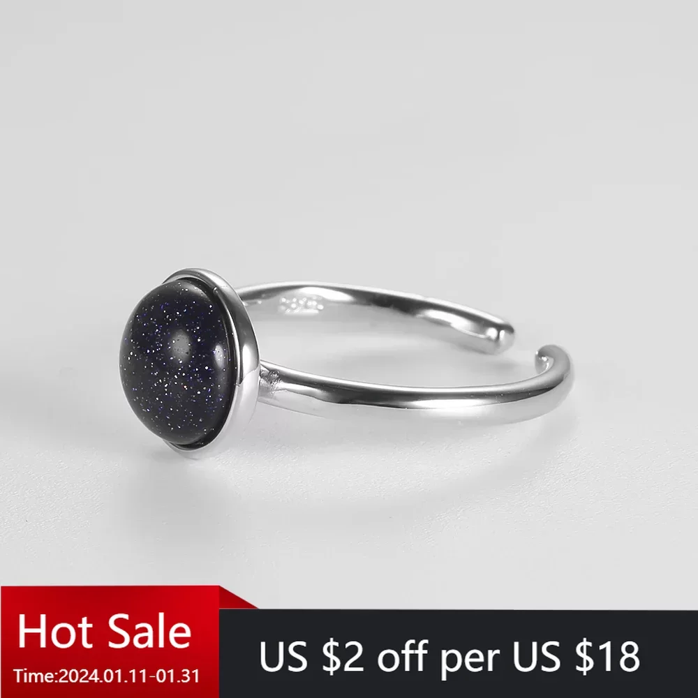 

Женское Винтажное кольцо из серебра 925 пробы с натуральным синим песком