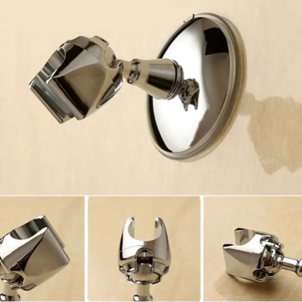 

Universal Adjustable Hand Shower Holder Suction Cup Holder Full Plating Shower Rail Head Holder Bathroom Bracket Stable rotation
