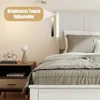 bedstead. White Wooden Bed Frame Queen Size with Headboard, Platform Bedframe with Charging Station Led Lights84"L x 61"W x 43"H 5