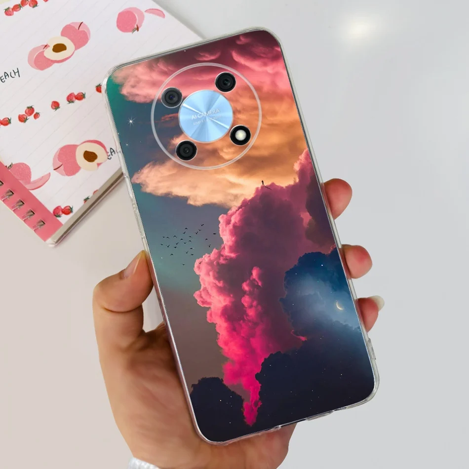 Elegant Printing Soft Silicone Clear TPU Slim Phone Case