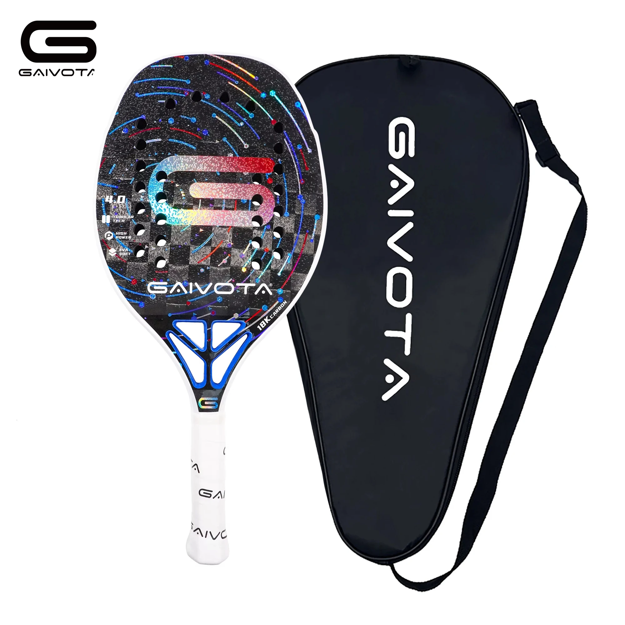 Carbon Fiber Beach Tennis Racket 18K Outdoor Sports GAIVOTA4.0 + Bag