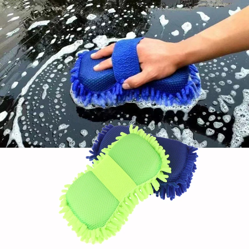 

1Pc Microfiber Car Washer Sponge Cleaning Car Care Detailing Brushes Washing Towel Auto Wash Gloves Styling Accessories