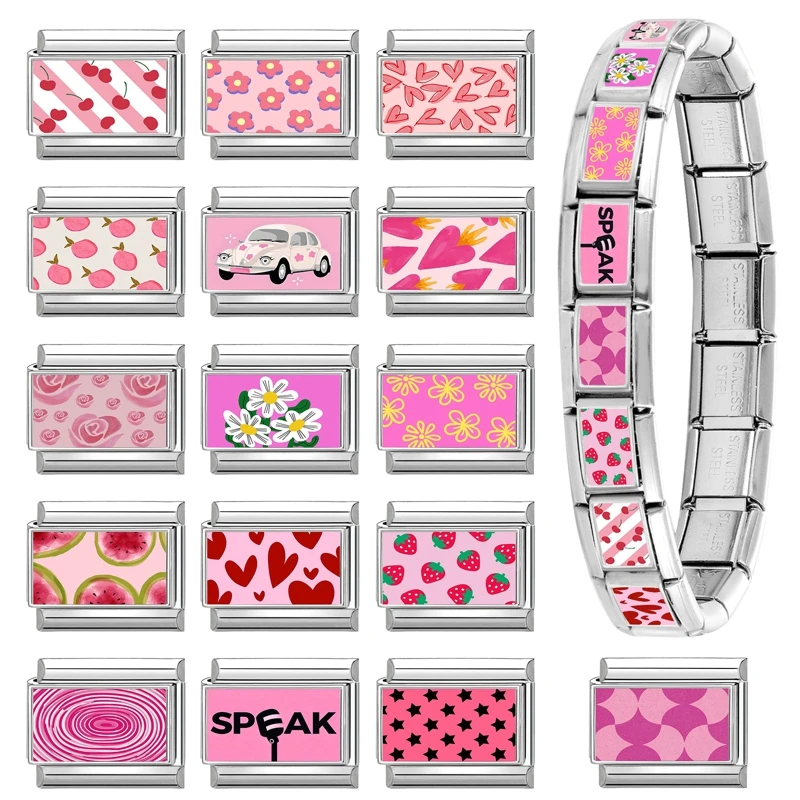 Fashion Pink Charm Bracelet DIY Making Jewelry