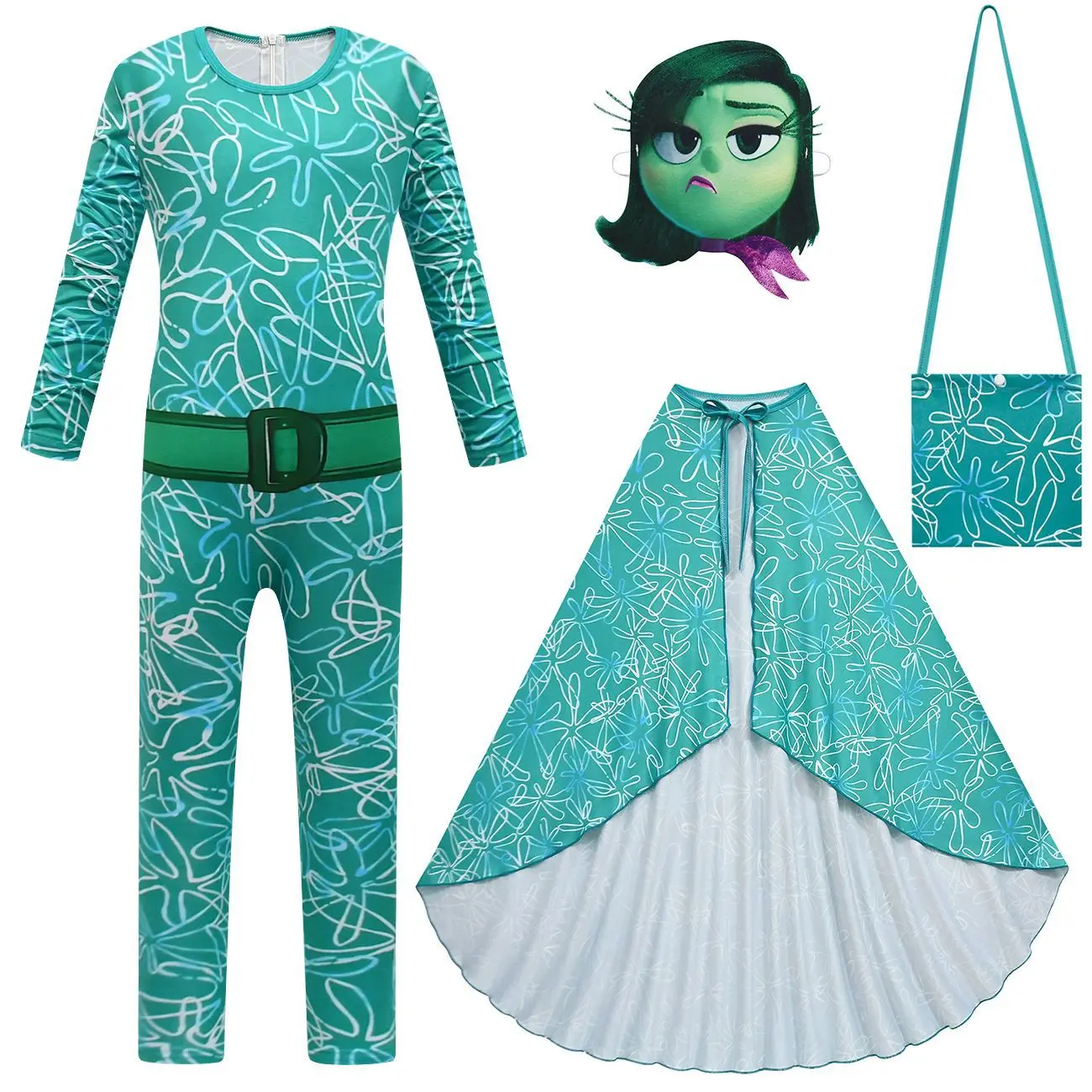 Anime Movie Inside Out 2 Cartoon Cospaly Costume Joy Anger Fear Cos Outfits for Kids Halloween Jumpsuits Birthday Party Costume kids clothing set