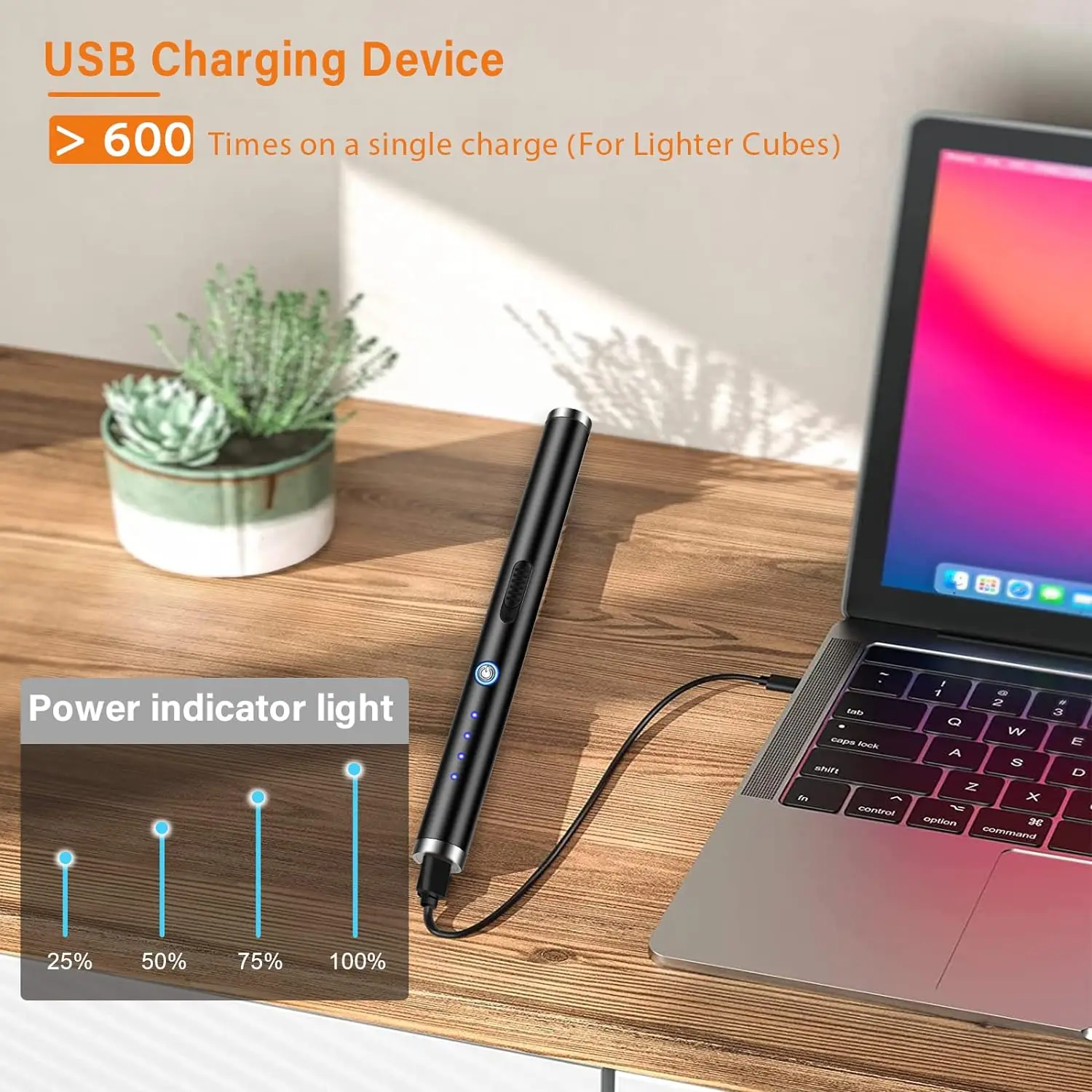 Windproof Kitchen Electric USB Lighter Long Candle BBQ Gas Stove Ignition Gun Camping Rechargeable Arc Flameless Plasma Lighter
