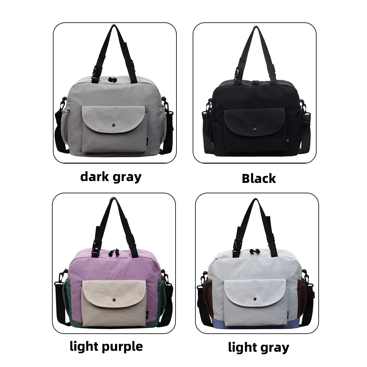 Japanese Style New Fashion Tote Bag for Going Out, Commuting Shoulder Bag, Casual Large Capacity Canvas Tote Bag for Female Students Attending Classes or Tutoring