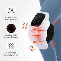 3-in-1 Cordless Heated Knee Massager,Smart Infrared Vibration Massage for Elderly Leg Joint Shoulder Elbow, Large LED Screen 1