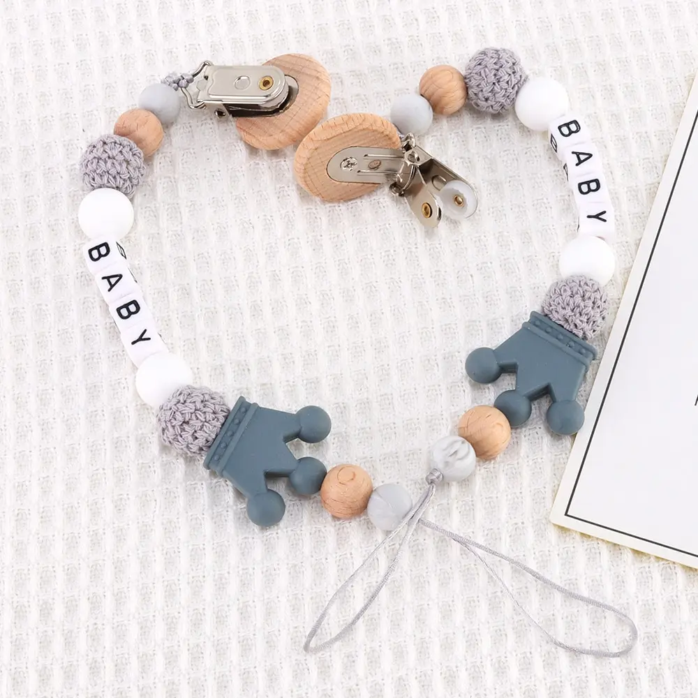 Pacifier Chain 1 Pcs Babies Soothing Beech Silicone Anti Drop