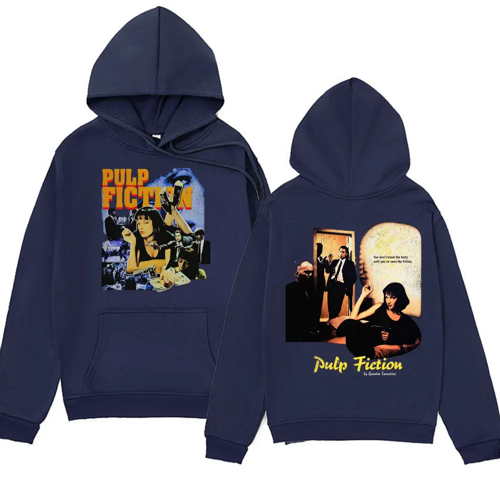90s Movie Pulp Fiction Mia Wallace Graphics Hoodies Quentin Tarantino Men Women Fashion Vintage Streetwear Hooded Sweatshirts