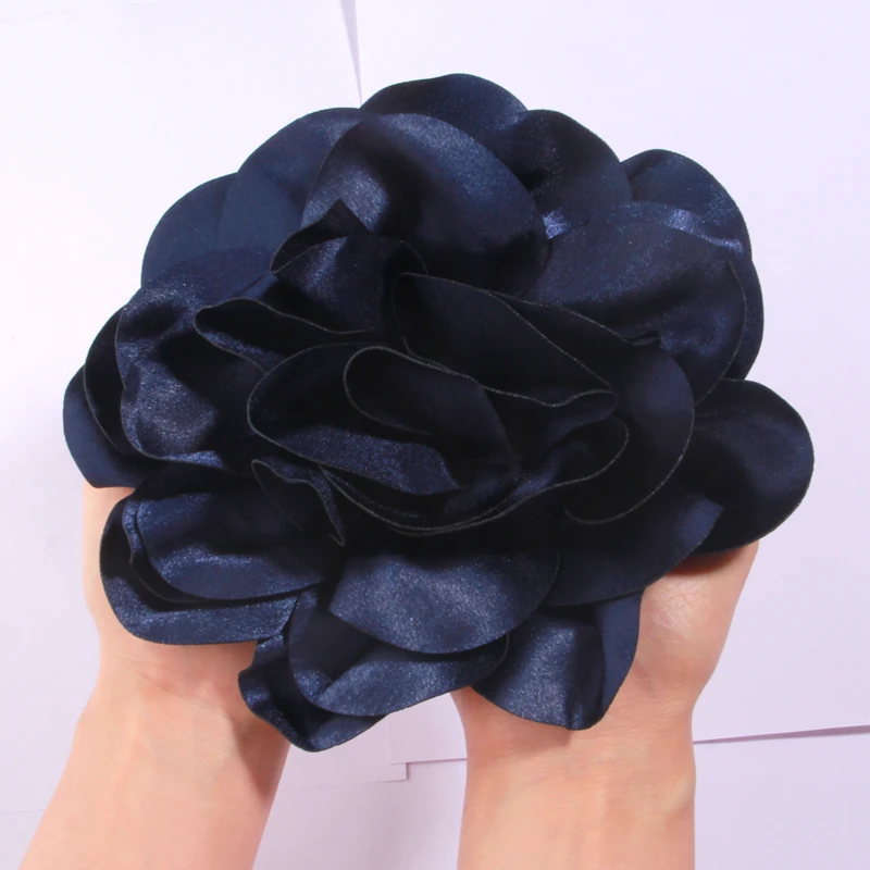 19cm super große Blume beliebt in Europa handgemachte Satin blume künstliche Blumen für Hochzeit Braut Dekoration – Detail 19