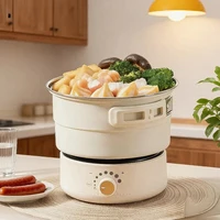 Cuiseur électrique Portable 110V/220V, marmite pliable, 1,6 l, multi-cuiseurs, Type fendu, cuiseur à riz, poêle à frire, voyage à domicile 3