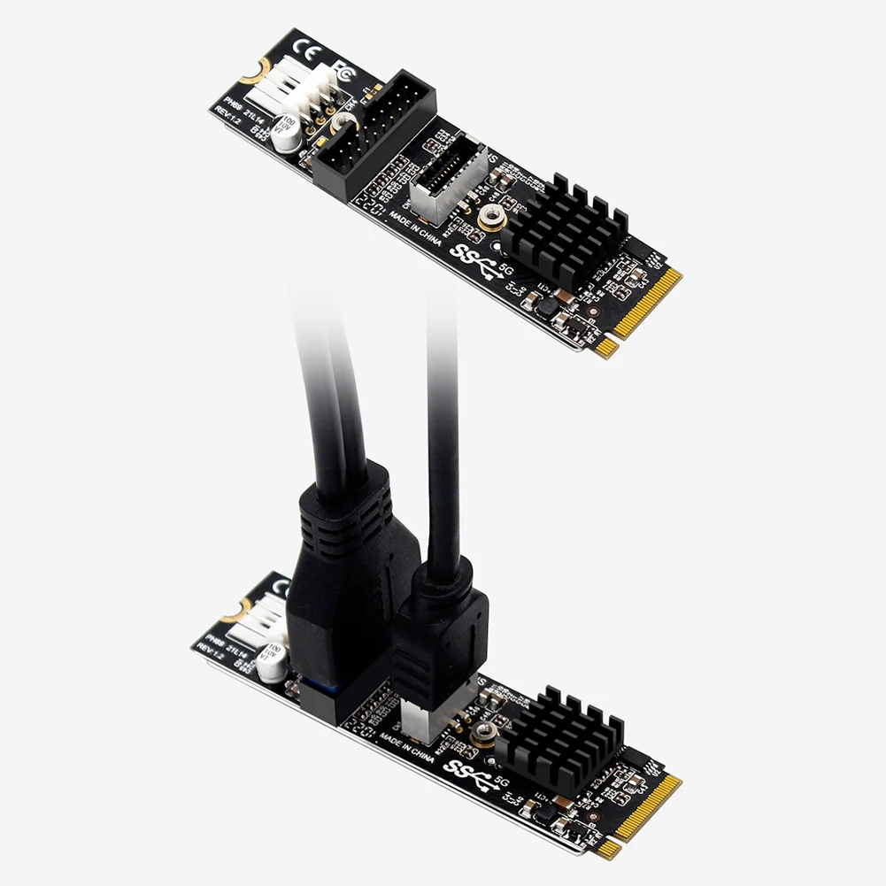 M.2 m chave pcie para usb 3.1 adaptador placa de expansão tipo c + 19/20pin  m.2 pcie para adaptador usb conversor placa de expansão - AliExpress
