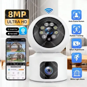8MP 4K Wireless Camera PTZ Dual Lens WIFI Home Smart Protection IP Camera Night Vision Two Way Audio Surveillance Baby Monitor 1