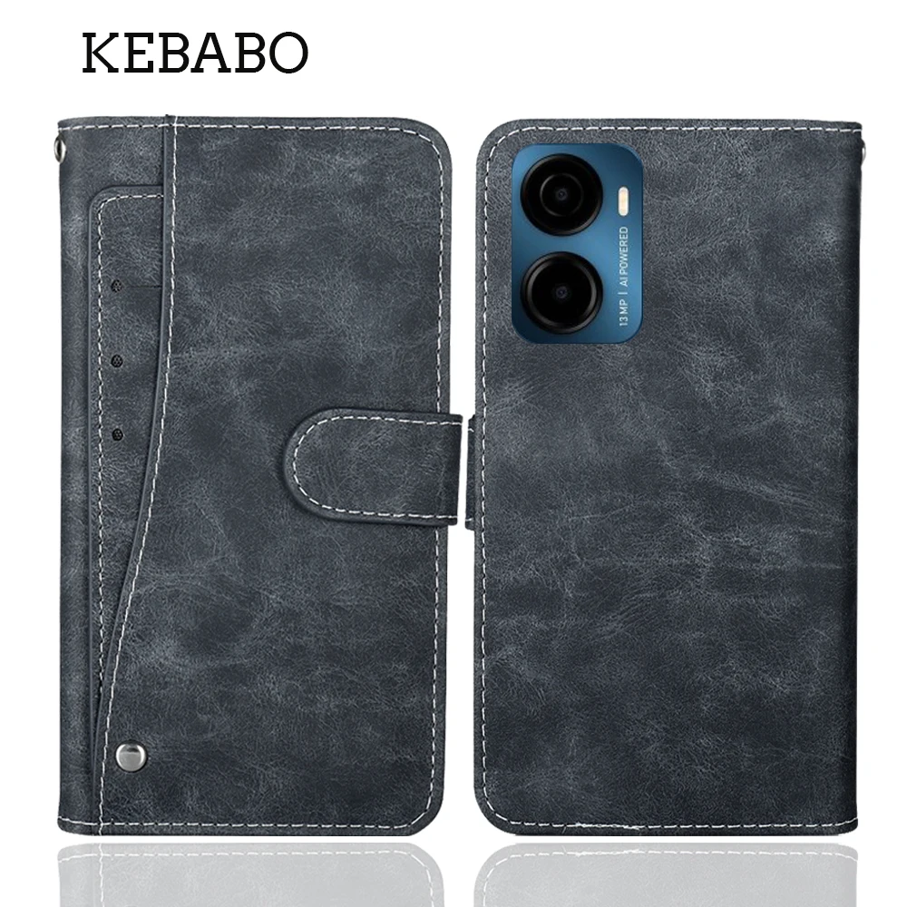 Leather Wallet Cricket Magic 2 5G Case 6.6" Fashion Luxury Protective Customize Cover Phone Card Wallet Card Book Style