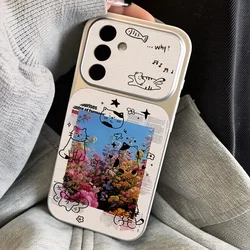 Cute Cat Print Leather Phone Case - Stylish Back Cover - Galaxy A27 (EY57)