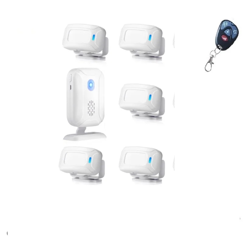 Darho Allarme 36 Ringtongs Sensore di movimento di benvenuto SecurityDoorBell Carillon Wireless Smart Home LED Luce notturna Porta Finestra Negozio