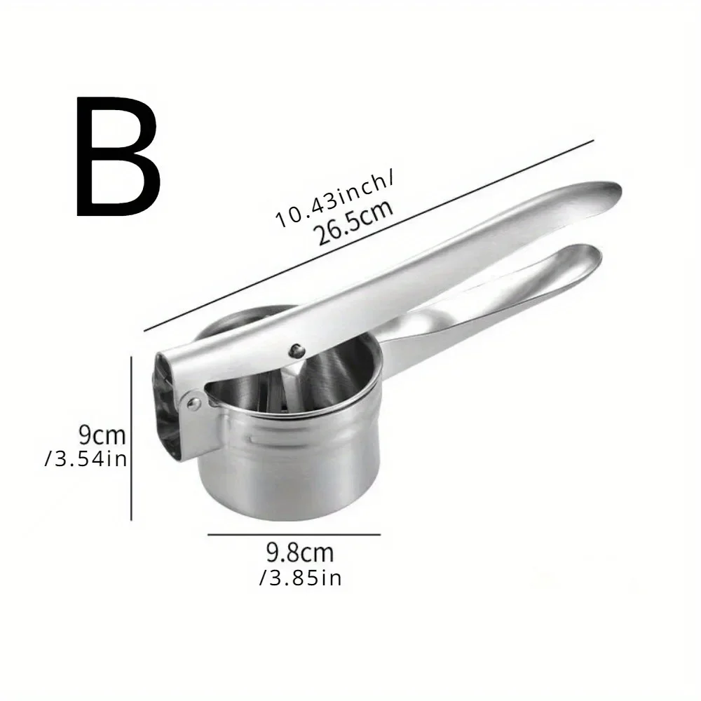 1PC Stainless Steel Manual Juicer Vegetable Squeezer Dumpling Filling Juicer Multifunctional Hand-pressing Potato Presses