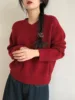 Autumn/Winter New Cashmere Sweater Women's V-Neck Knitted Pullover 100% Pure Wool Thick Tops Casual Loose Fashion Korean 2