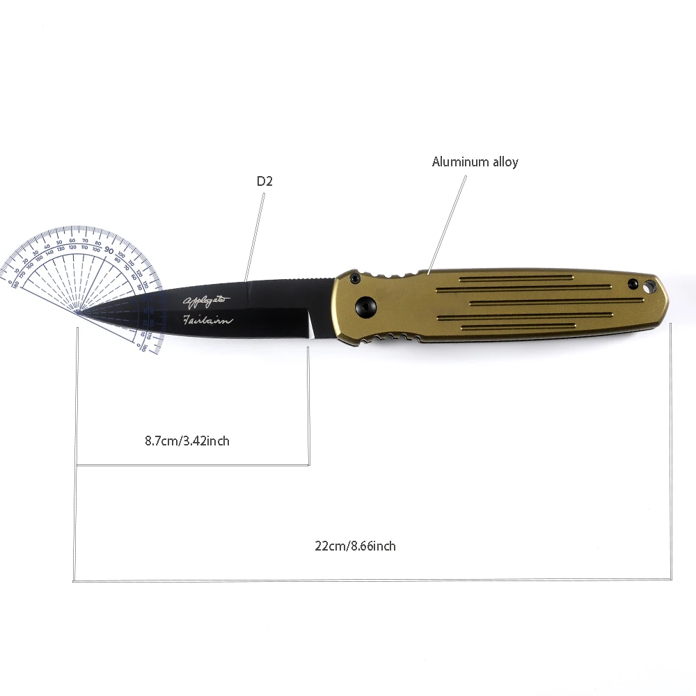 Aluminum Alloy Handle S30V Blade Folding Knife Outdoor Camping Hunting Pocket Knife EDC Utility