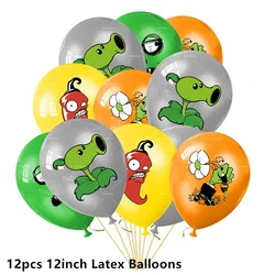 Cartoon Game Party Decor Set with Balloons, Banner, and Tableware - Other (12pcs Latex Balloons)