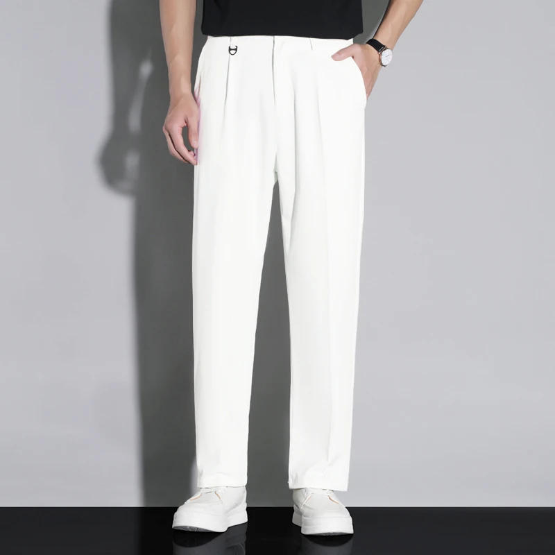 Pantalon de Costume Blanc pour Homme – Style Classique Décontracté