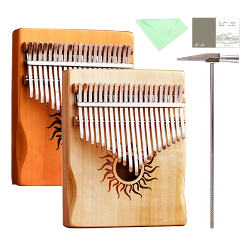 

High Quality Maple Wood Kalimba 17 Keys Thumb Piano Finger Music Box With Learning Book Musical Instrument Gift For Kid Beginner