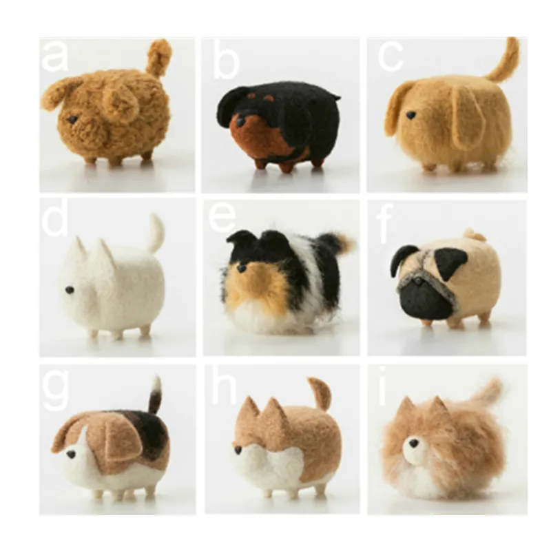 Needle Felting Kit No face dog cartoon animal set wool needlepoint kit wool felt needle felting decoration craft needlecraft DIY handmade