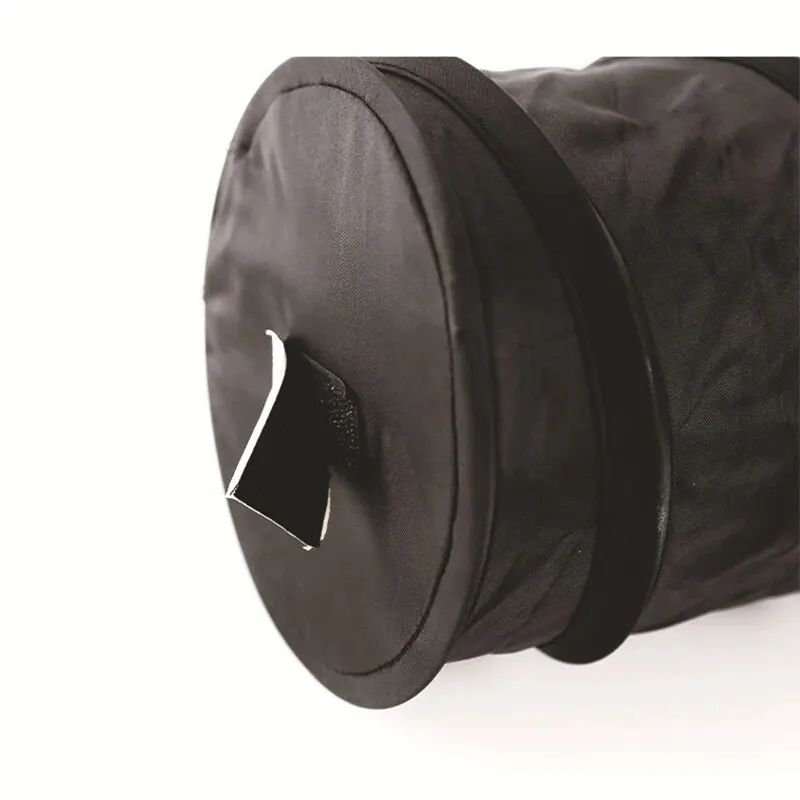 1pc Car Trash Can Portable Durable Foldable Hanging Storage Bucket Chair Back Oxford Cloth