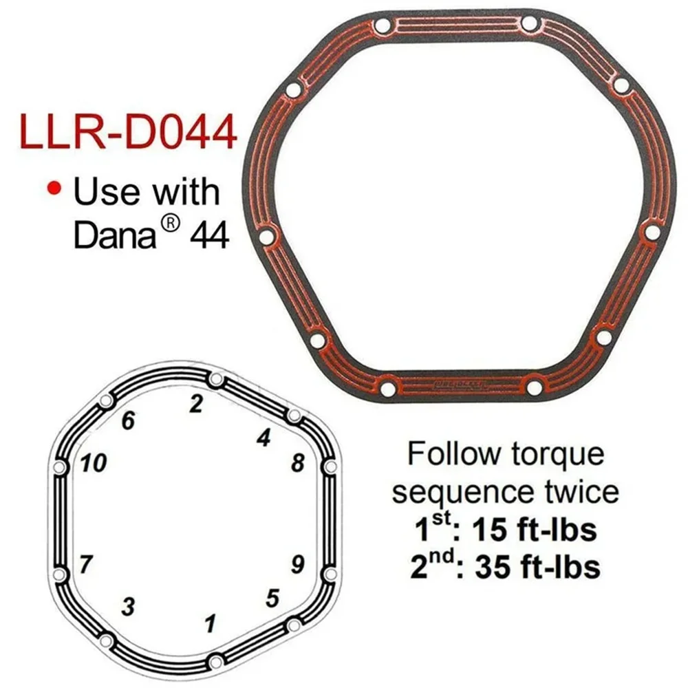 Differential Cover Gasket D044 Fits For Jeep Wrangler Wagoneer, Grand Wagoneer, J-trucks for All Dana 44 Front and Rear Axles
