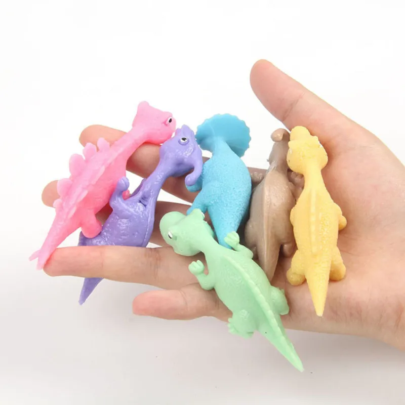 Novelty Creative Slingshot Dinosaur Toy Fun Tricky Slingshot Target Dinosaur Decompression TPR Toy