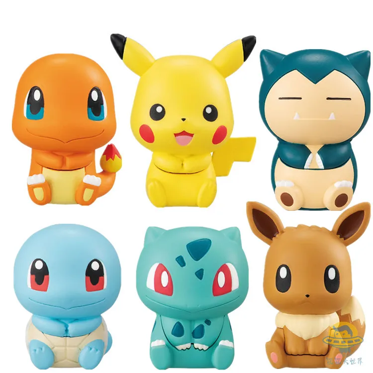 Buy Takara Pokemon Quest Minecraft Pikachu Eevee Squirtle Charmander  Bulbasaur Character Gacha Netsuke Mascot Strap Collection Anime Art Set of  5 Online at desertcartEcuador