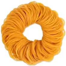 High Elastic Yellow Rubber Bands - Durable Natural Rubber, Available in Sets of 100, 300, or 666 Pieces, 38mm Diameter