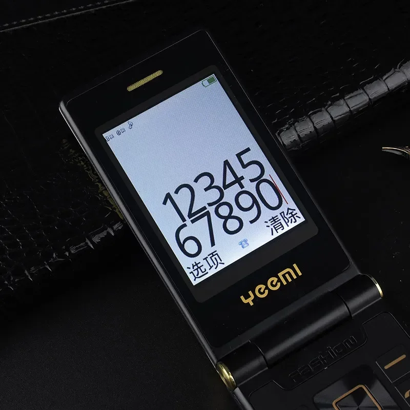 Yeemi M3-1 2G Feature Phone 2.8 Inch Big Push-Button Flip Phone Dual SIM 1800mAh FM Radio Cellphone For Old Man Russian Keyboard 4