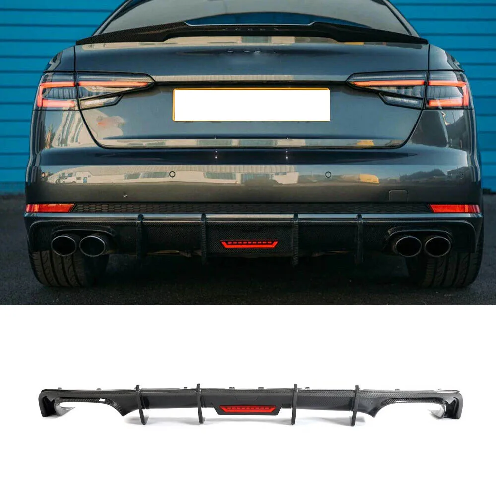 Auto Frontspoiler für Audi A4 S4, Frontschürze Lippe Auto Frontlippe  Spoiler Separator Kohlefaser Diffusor Guard : : Auto & Motorrad