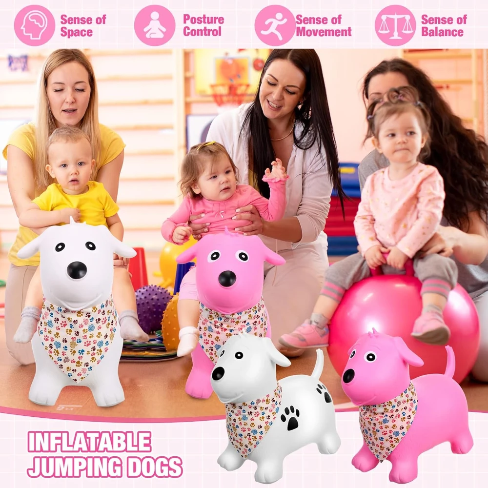 Dog Hopper Horse Hopper Toys Jumping Ride on Hopping Bounce Dogs Rubber Bouncing Gift for Infant